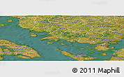 Satellite Panoramic Map of Faaborg