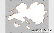 Gray Simple Map of Faaborg, cropped outside