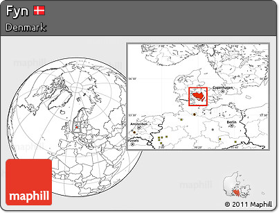 Blank Location Map of Fyn