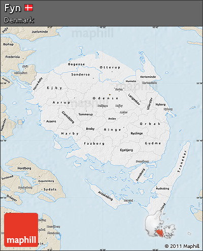 Classic Style Map of Fyn