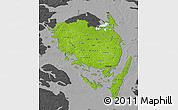 Physical Map of Fyn, darken, desaturated