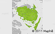 Physical Map of Fyn, lighten, desaturated