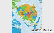 Political Map of Fyn, political shades outside