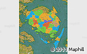 Political Map of Fyn, satellite outside