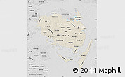 Shaded Relief Map of Fyn, desaturated