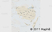Shaded Relief Map of Fyn, lighten, semi-desaturated