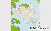 Shaded Relief Map of Fyn, physical outside