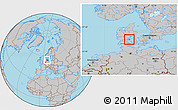 Gray Location Map of Norre Aaby