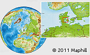Physical Location Map of Norre Aaby