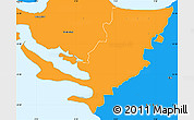 Political Simple Map of Norre Aaby