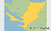 Savanna Style Simple Map of Norre Aaby