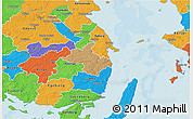 Political 3D Map of Orbak