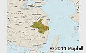 Satellite Map of Orbak, shaded relief outside