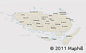 Shaded Relief Panoramic Map of Fyn, cropped outside