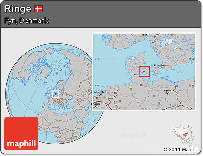 Gray Location Map of Ringe