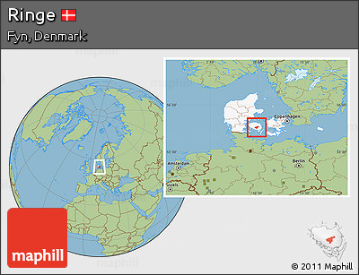 Savanna Style Location Map of Ringe, highlighted country