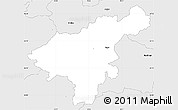 Silver Style Simple Map of Ringe