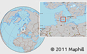 Gray Location Map of Ryslinge