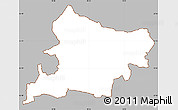 Gray Simple Map of Ryslinge, cropped outside