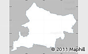 Gray Simple Map of Ryslinge, single color outside