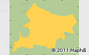 Savanna Style Simple Map of Ryslinge, single color outside