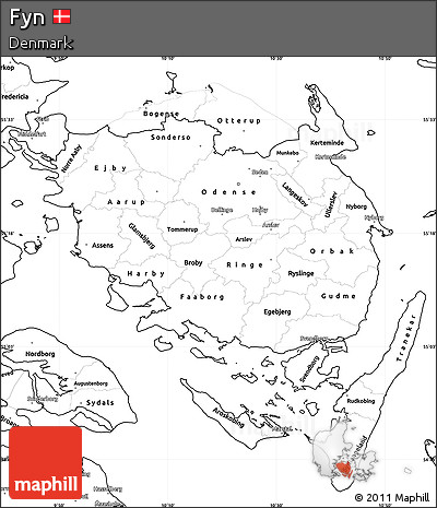 Blank Simple Map of Fyn