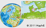Physical Location Map of Svendborg, highlighted parent region