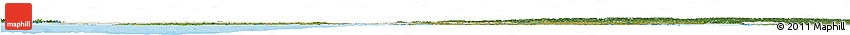 Shaded Relief Horizon Map of Denmark, satellite outside, shaded relief sea