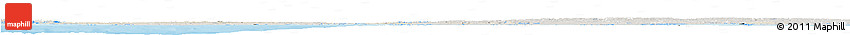 Shaded Relief Horizon Map of Denmark, semi-desaturated, land only