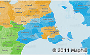 Political Shades 3D Map of Kobenhavn