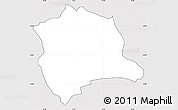 Silver Style Simple Map of Albertslund, cropped outside