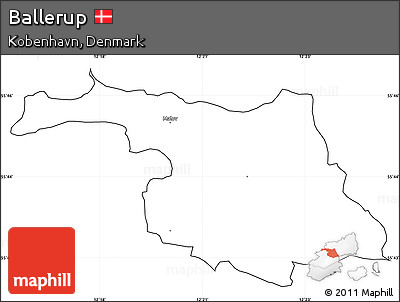 Blank Simple Map of Ballerup, cropped outside