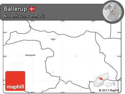Blank Simple Map of Ballerup