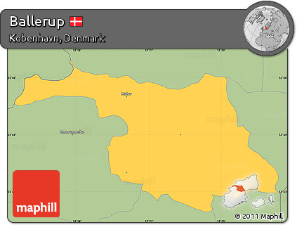 Savanna Style Simple Map of Ballerup