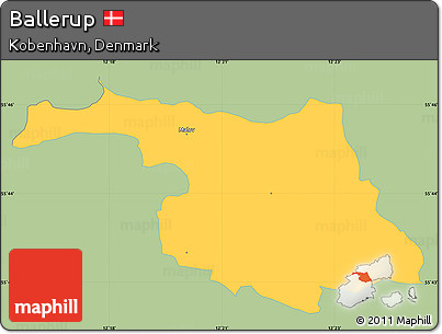 Savanna Style Simple Map of Ballerup, single color outside