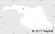 Silver Style Simple Map of Ballerup, single color outside