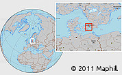 Gray Location Map of Brondby