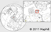 Blank Location Map of Greve, highlighted country