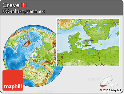 Physical Location Map of Greve