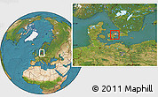 Satellite Location Map of Greve, highlighted parent region