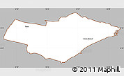 Gray Simple Map of Greve, cropped outside