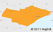 Political Simple Map of Greve, single color outside