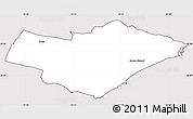 Silver Style Simple Map of Greve, cropped outside