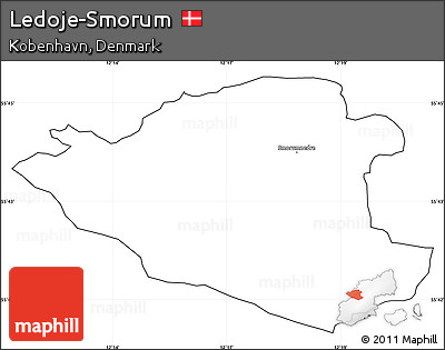 Blank Simple Map of Ledoje-Smorum, cropped outside