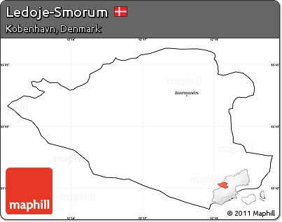 Blank Simple Map of Ledoje-Smorum, cropped outside