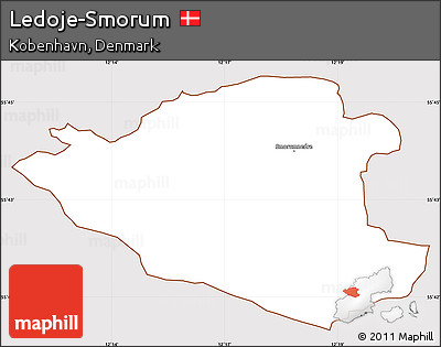 Classic Style Simple Map of Ledoje-Smorum, cropped outside