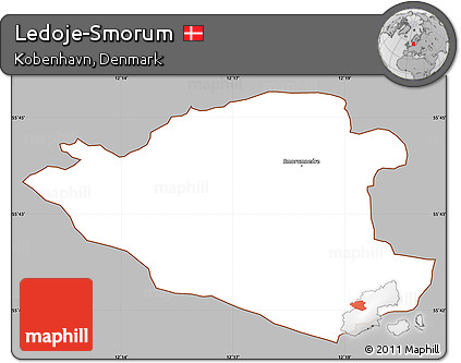 Gray Simple Map of Ledoje-Smorum, cropped outside