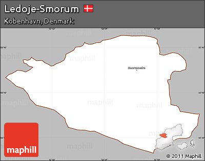 Gray Simple Map of Ledoje-Smorum, cropped outside