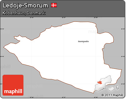 Gray Simple Map of Ledoje-Smorum, cropped outside