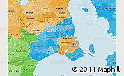 Political Shades Map of Kobenhavn